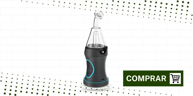 Vaporizador de concentrados Boost Evo da Dr. Dabber com o vidro sobre a base
